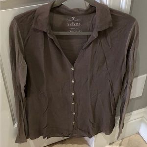 Velvet by graham and spencer vintage slub blouse